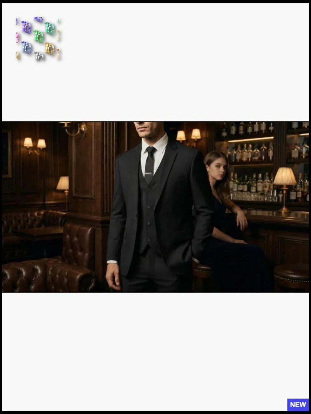 Slim Fit Three Piece Suit Set Classic Elegant Business Wedding Tuxedo